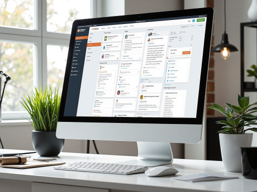 办公自动化系统界面截图，包含工作流审批、文档管理、通讯录等功能模块，简洁现代化界面，企业办公系统